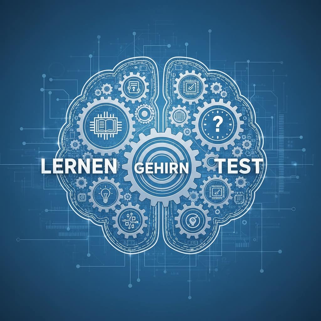 Analytische Darstellung eines Gehirns zur Bestimmung des Lernverhaltens.